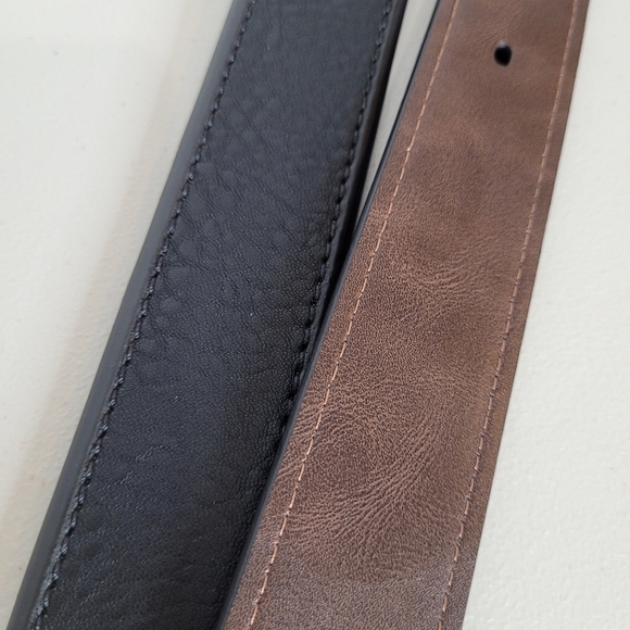 Levi's Men's Reversible Black/Brown Coated Leather Belt - Size XL 42-44 - Picture 3 of 10